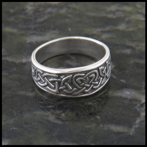 Heart Knot Tapered Ring in Sterling Silver handcrafted by Walker Metalsmiths 