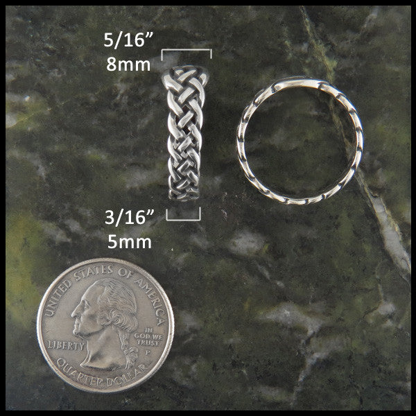 Open Celtic Knot Ring Band in Sterling Silver