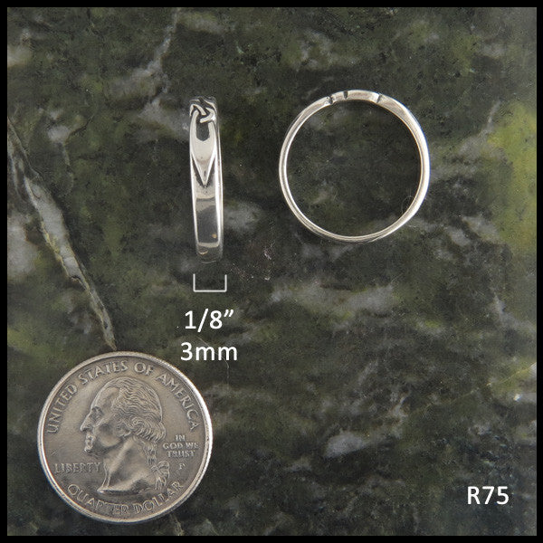 Trinity Knot Stacking Band Ring in Sterling Silver