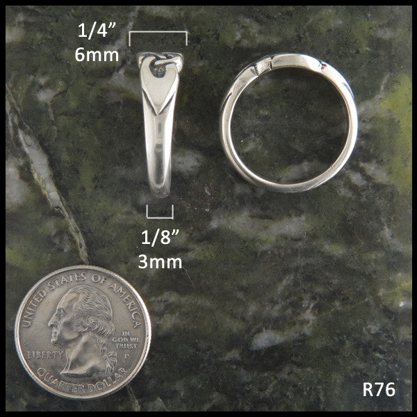 Trinity Knot Stacking Band Ring in Sterling Silver