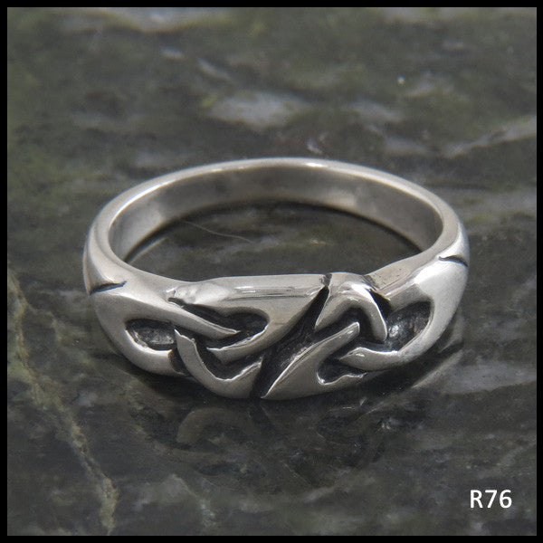 Trinity Knot Stacking Band Ring in Sterling Silver