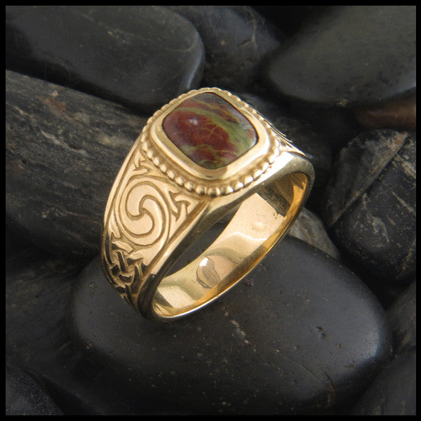 Churion Ring Churaich Celtic Ring with Gemstones in 14K Gold – Walker Metalsmiths