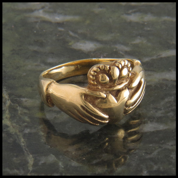 Irish Claddagh Ring in 14K Gold designed by Walker Metalsmiths