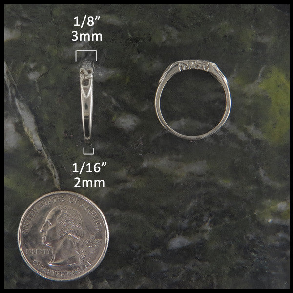 Cathedral Triquetra Diamond Celtic Knot Wedding Set