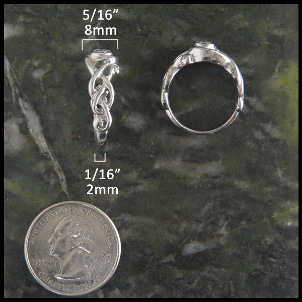 Open Celtic Knot Diamond Bezel Wedding Set