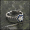 Josephine's Knot, Lover's Knot Sapphire and Diamond Halo Celtic Solitaite