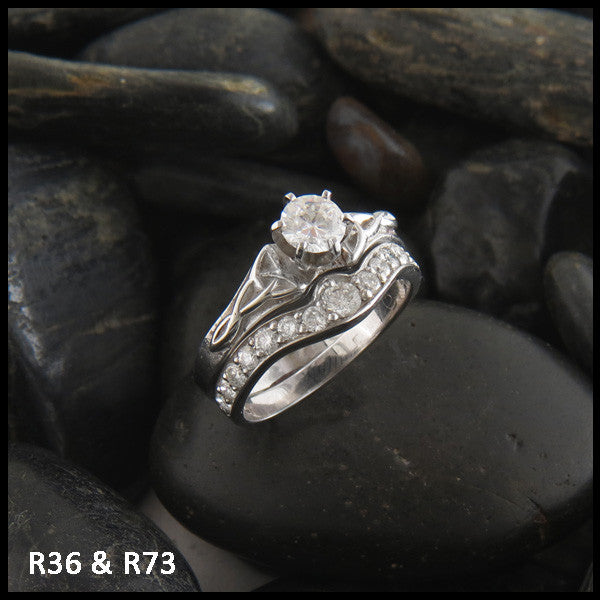 Celtic diamond wedding rings Clearance