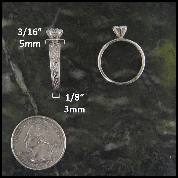 Celtic Knot Diamond Wedding and Engagement Ring Set