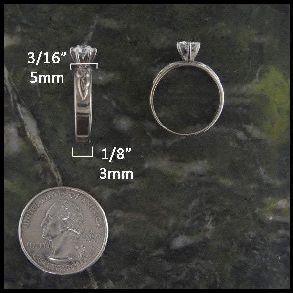 Simple Celtic Knot Diamond Engagement Ring