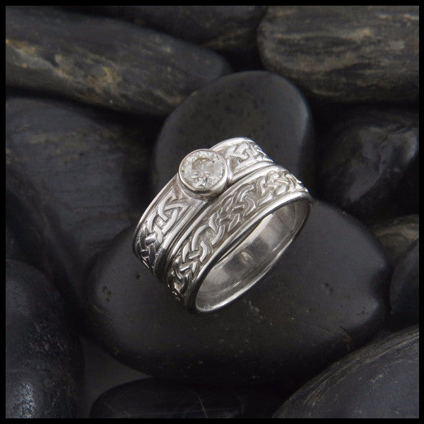 Josephine's Knot, Lover's Knot Celtic Diamond Wedding Set
