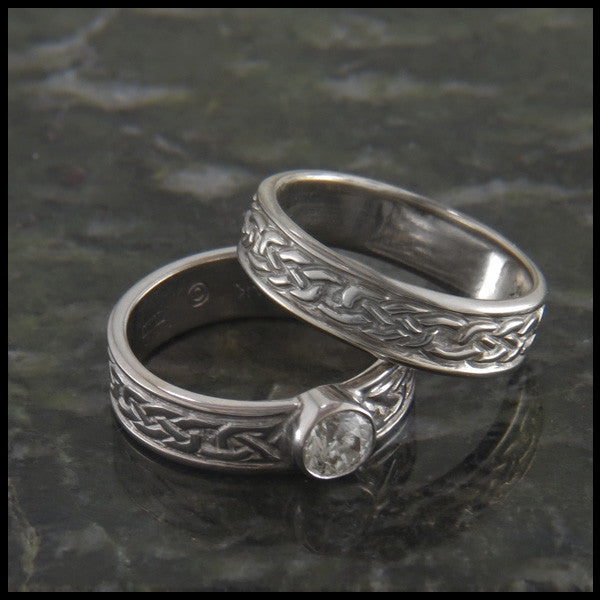 Josephine's Knot, Lover's Knot Celtic Diamond Wedding Set