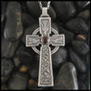 Large Celtic Dove and Trinity Cross in Sterling Silver with Gemstones