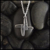 Stylized St Brigid Celtic Cross in Sterling Silver