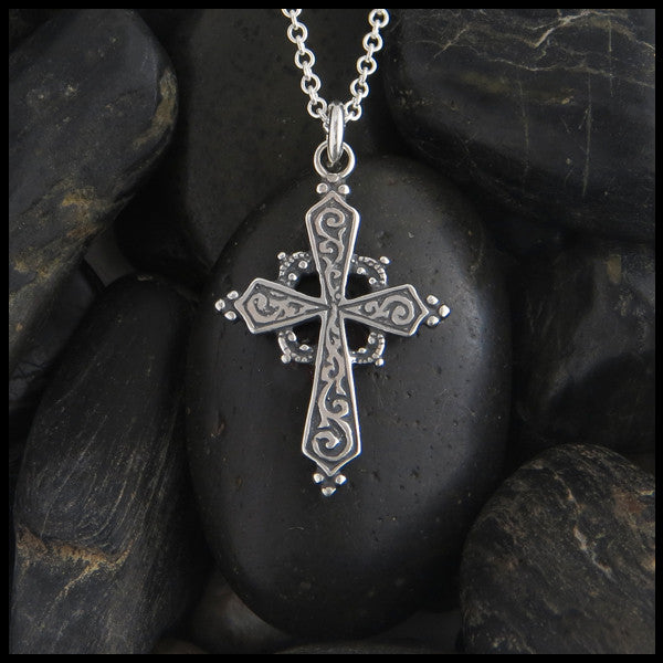 Sterling Silver Early Christian Celtic Cross Pendant