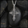 Feminine Medieval Celtic Cross in Sterling Silver