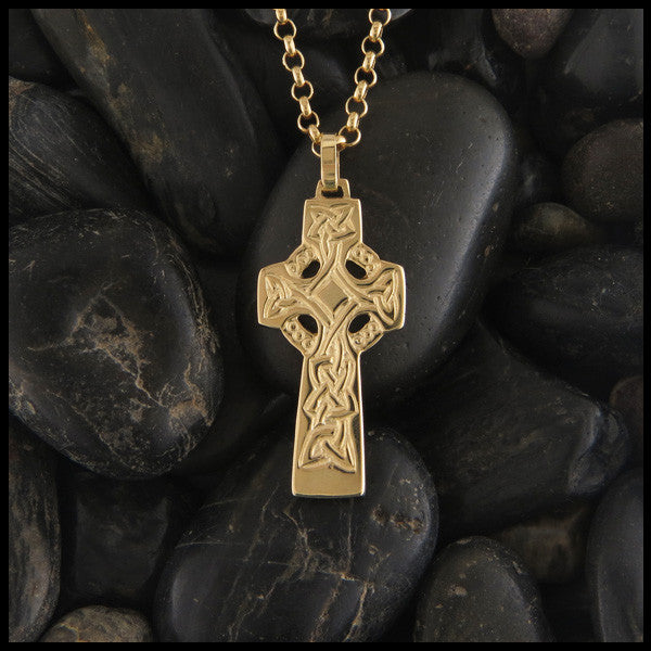 Buy U7 Men Stainless Steel Irish Knot Viking Jewelry Black Enamel Antique  Cross Pendant Necklace at Amazon.in