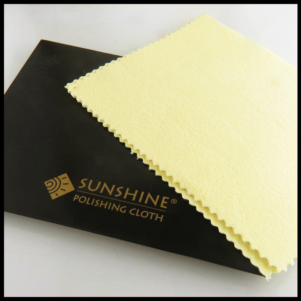 Polishing cloth, Sunshine®, light yellow, 7-3/4 x 5-inch rectangle. Sold  individually. - Fire Mountain Gems and Beads