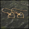 Dainty Celtic Knot Heart pendant and earring set in 14K Gold