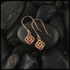 Dainty Josephine's Knot, Lover's Knot, Celtic Drop earrings in Gold
