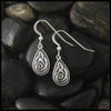 Trinity Drop Celtic earrings in Sterling Silver