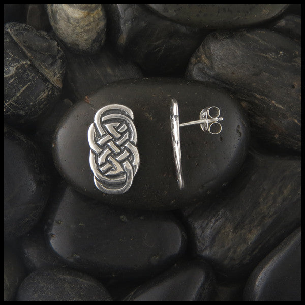 Eternity Knot Post Earrings in Sterling Silver