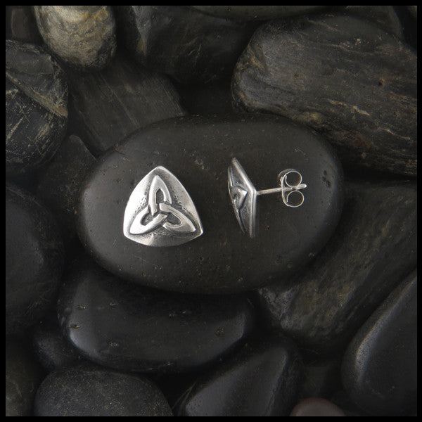 Triquetra post earrings in Sterling Silver