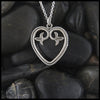 Ornate Celtic heart pendant in Sterling Silver