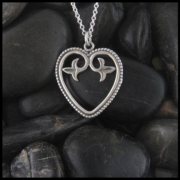 Ornate Celtic heart pendant in Sterling Silver