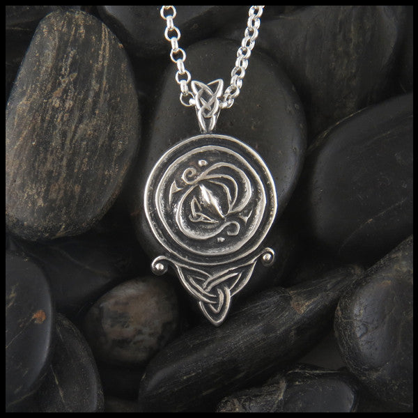 Celtic triquetra spiral pendant in Sterling Silver