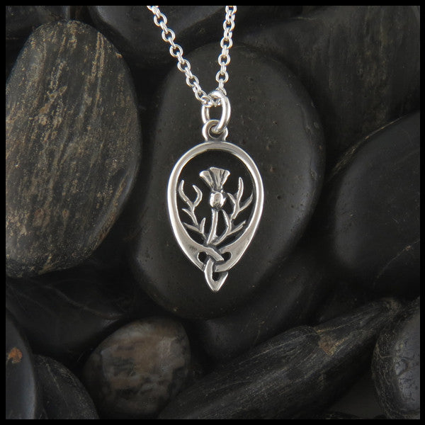 Scottish Thistle pendant in Sterling Silver