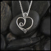 Celtic Spiral heart pendant in Sterling Silver