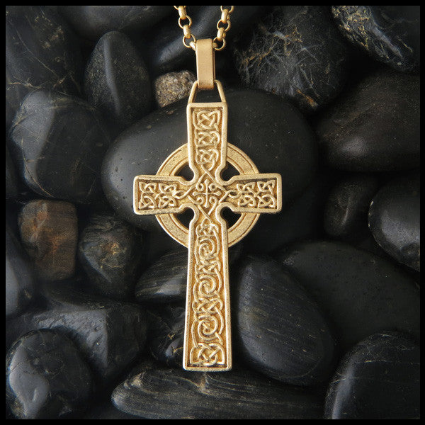 18K Gold Celtic Cross Pendants - Choose Your Color | Celtic Cross Pendant  in 18K Yellow Gold