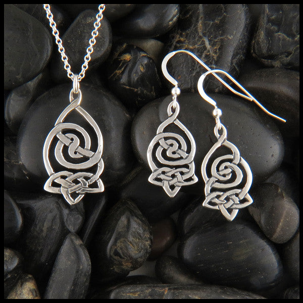Corryvreckan pendant and earring set in Sterling Silver