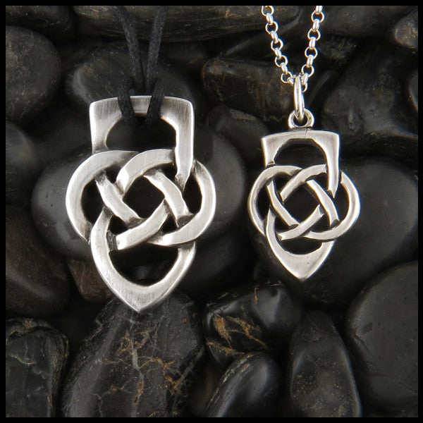Large and Small Father's Knot Celtic pendant in Sterling Silver