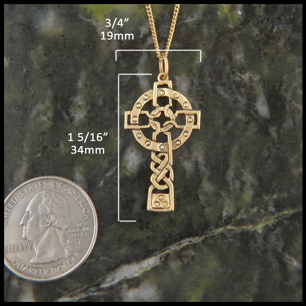Open Celtic Knot Cross in 14K Gold