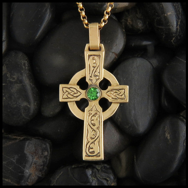 Silver and 18k Hammered Gold Celtic Cross Pendant-Keith Jack | Keith Jack