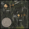 Shamrock post earrings in 14K Gold