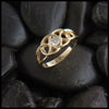 Josephine's Knot, Lover's Knot, Ring in 14K Gold with Diamond