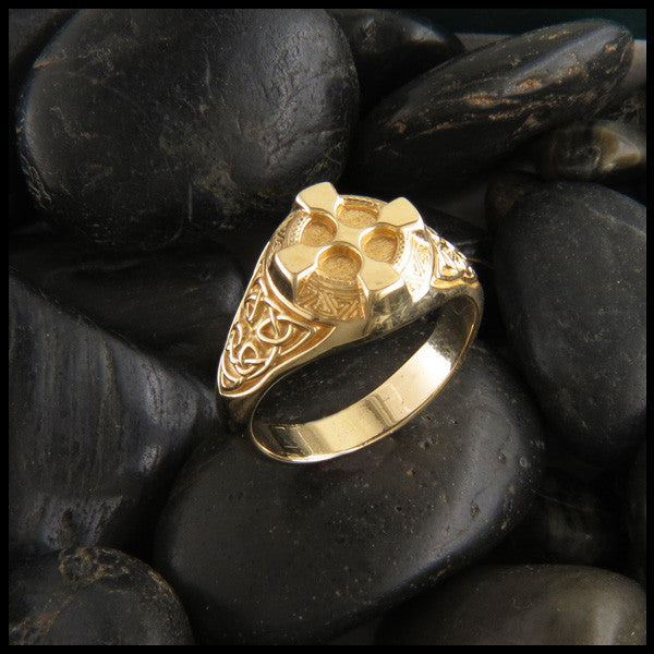 Ornate Celtic Cross Ring in 14K Gold – Walker Metalsmiths