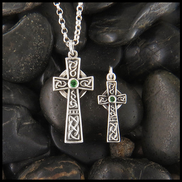 Celtic Cross Necklace - Sterling Silver - Catholic Saint Medals