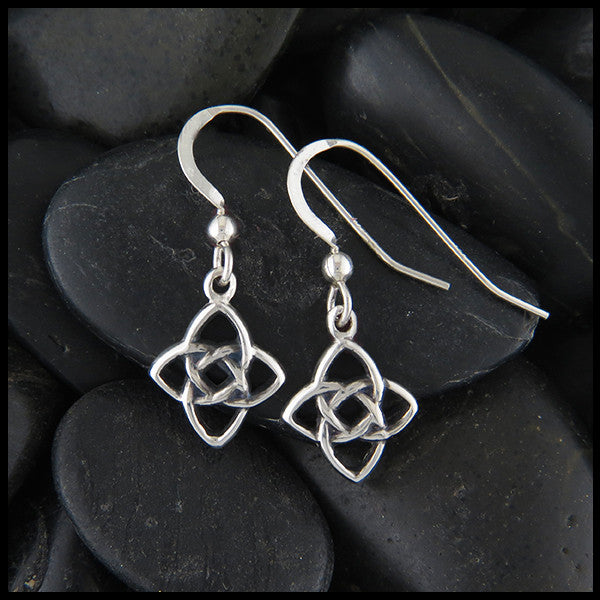 Celtic knot pendant and earring set in 14K Yellow, Rose, or White Gold