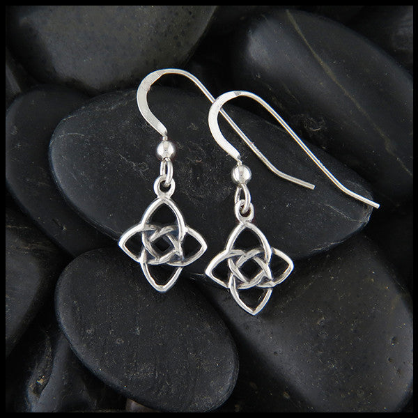 Celtic Starlight Knot Earrings in Sterling Silver