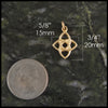 Celtic knot pendant in 14K Yellow, Rose, or White Gold