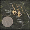 Celtic Knot drop earrings in 14K Gold