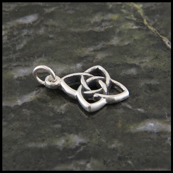 Celtic knot pendant and earring set in 14K Yellow, Rose, or White Gold