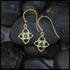 Gold starlight earrings with tsavorite