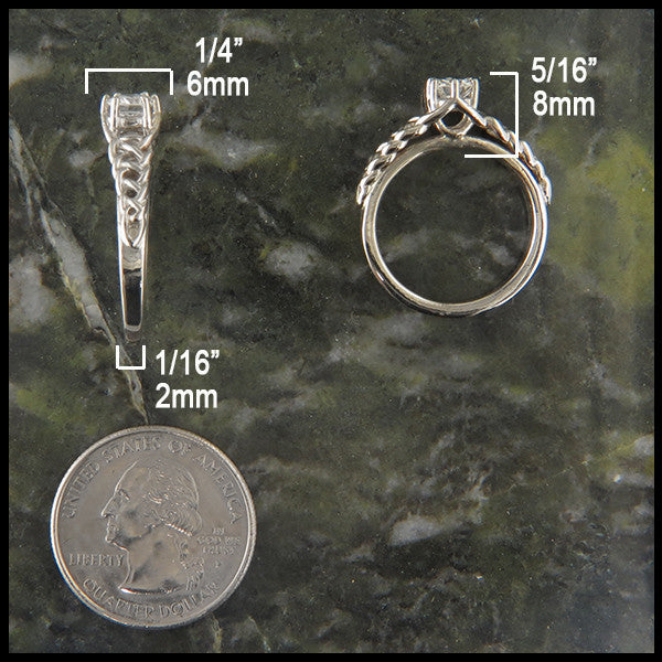 Open Knot Cathedral Ring measurements