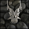 Celtic Heron Pendant in sterling silver by Mithril Jewelry