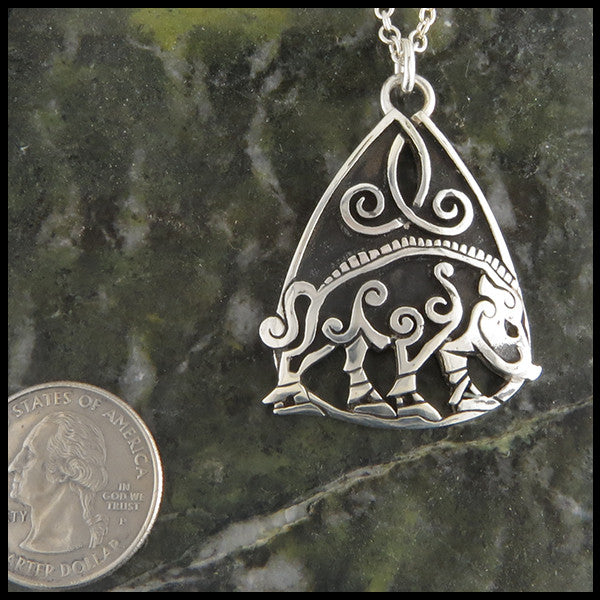 Celtic Boar pendant in Sterling Silver