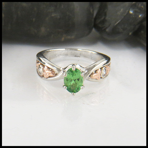 Buy Green Ice - Tsavorite Cabochon Granulated Ring at Nancy Troske Jewelry  for only $2,500.00
